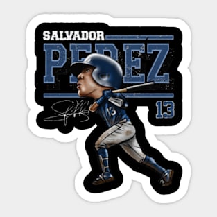 Salvador Perez Kansas City Cartoon Sticker